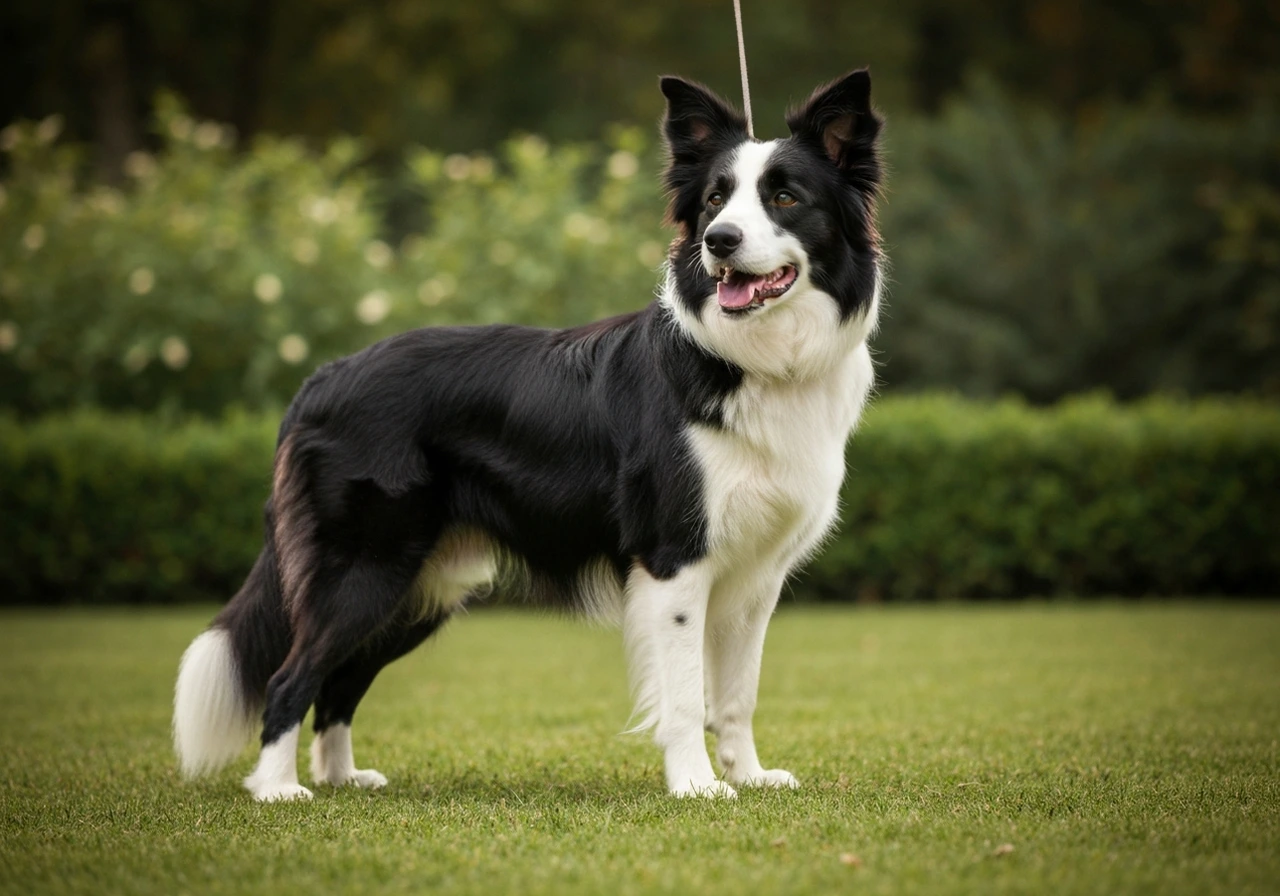 Well-groomed dog ready for an event